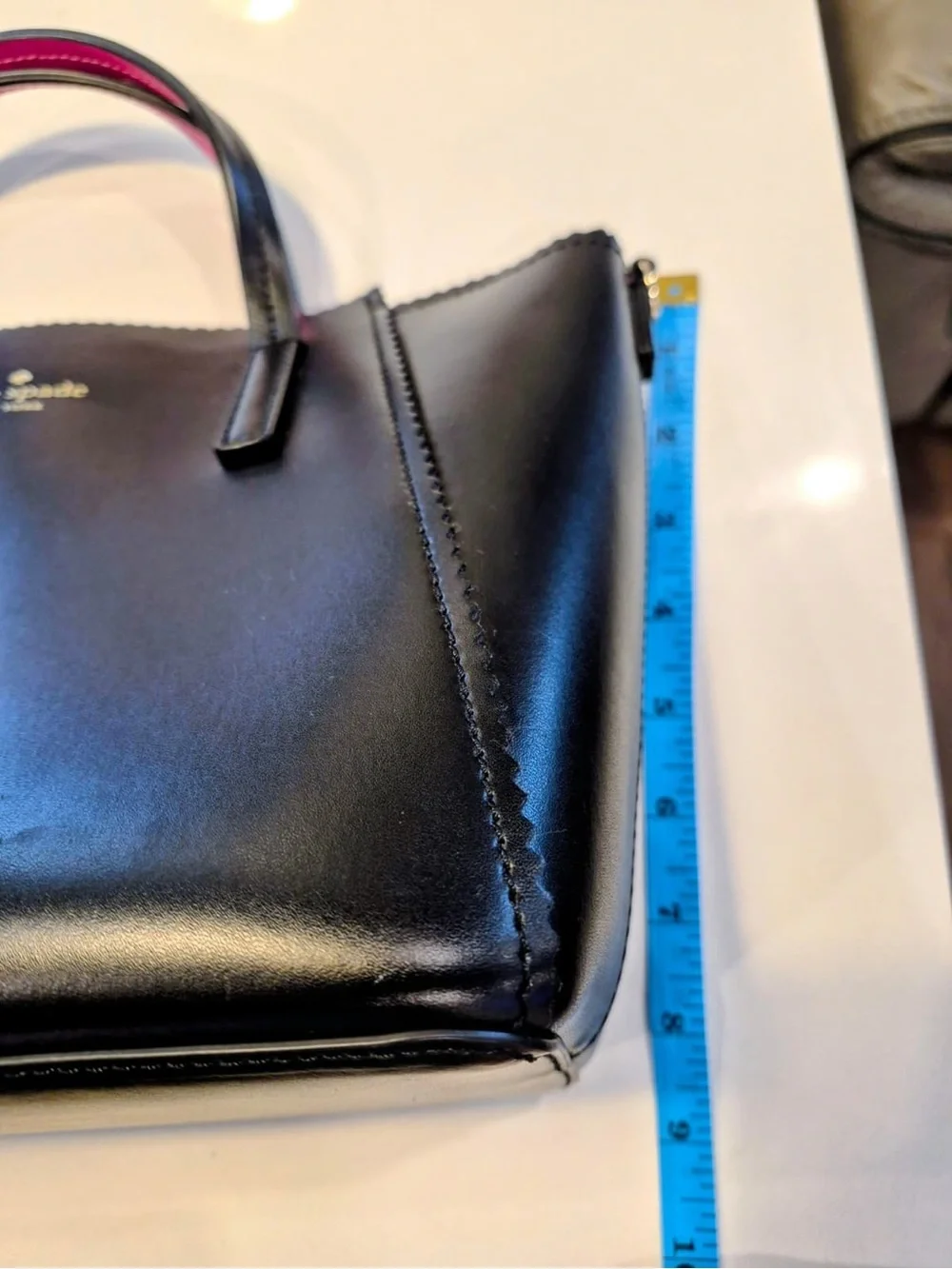 kate spade Black Tote with Hot Pink Trim and Tag